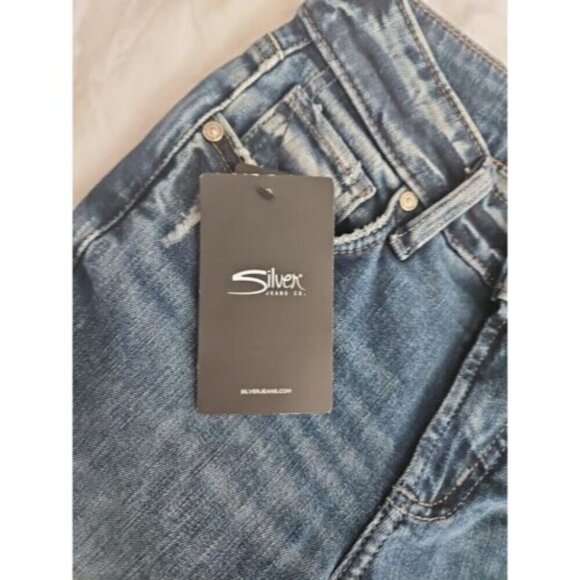 Silver Jeans Co Women's Suki Mid Rise Capri Jeans Silver W24/L23.5 Stretch - Picture 16 of 16